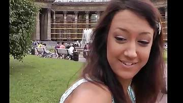 Anal internal ejaculation after sex in fresh air