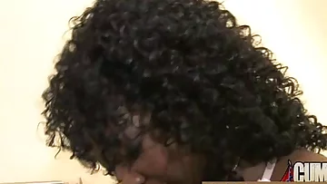 Scorching dark-hued bukkake gang-bang 3