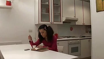 Naughty teenage gives a hot welcome to her