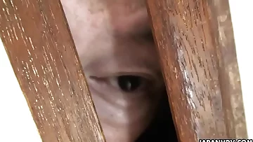 Cheating wife getting spunked all over her small orbs