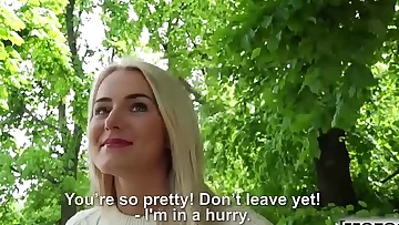 Blonde Sweetie Fucks Outdoors video starring Aisha - Mofos&period;com