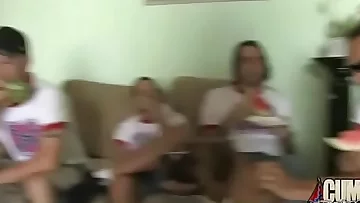 Extraordinary Interracial Gangbang 11