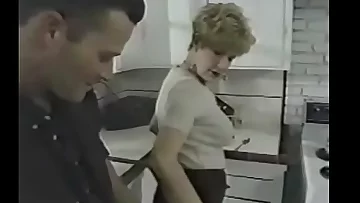 Granny Fucks Young Dick In The Kitchen