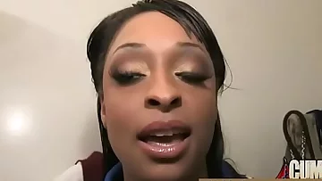 Hot ebony chick love gang-bang multiracial 12