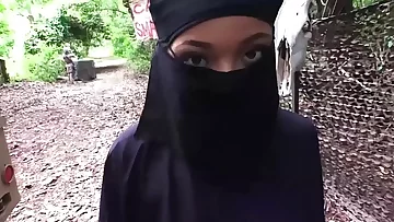 arab girl must wear hijab while getting fucked