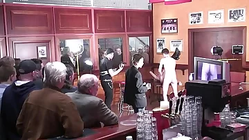 her first anal in public