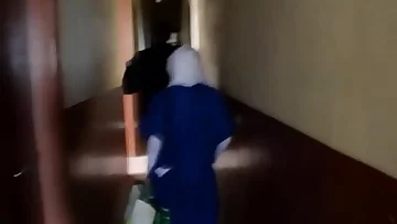 Hijab wearing arab gets throatfucked