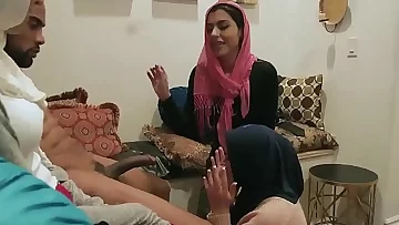 Rope tied teen Hot arab femmes try foursome