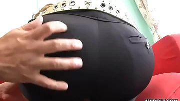 Petite Asian babe Rie Mihara pussy pounded hard and creampied