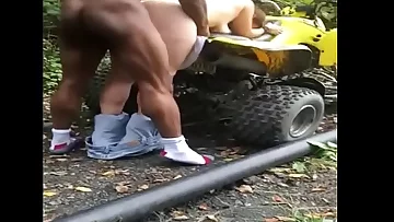 Outdoor Interracial Big black cock