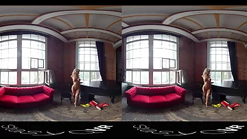 StasyQVR - 180 VR Porn Video - Boots 'n Blondes with MarbellaQ