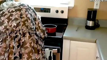 Nikki Brooks in Step Mom can see my morning salami