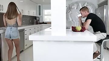 Stepsis teases stepbro till he fucks her