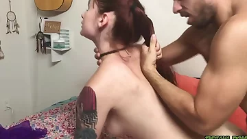 Red-haired Violet Monroe is a horny MILF