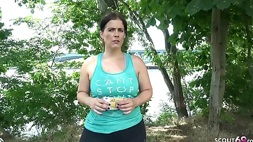 GERMAN SCOUT - BIG ASS BBW MATURE TALK TO FUCK AT STREET CASTING