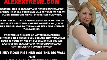 Sindy Rose knuckle her ass the big wall paint