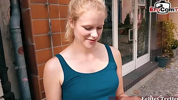 EroCom Tryst - hunky turkish guy pick up german blonde teen at blind Tryst and fuck bareback pov