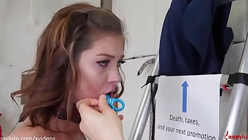 Fierce painal and ass to mouth for hot PAWG Leah Winters while quarantined with demented Dr. Mercies