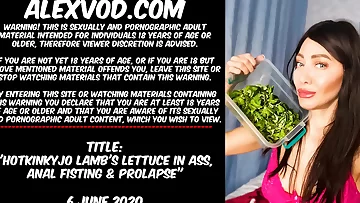 Hotkinkyjo lamb's lettuce in ass&comma; anal fisting & prolapse