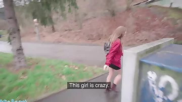 Public Agent Spanish Punk babe Venom Evil fucked in public