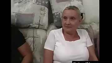 Busty looks slightly ridiculous in her tight top and short mini skirt, but there is no doubt that she is damn good in bed