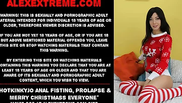 Hotkinkyjo anal fisting&comma; prolapse & Merry Christmass Everyone