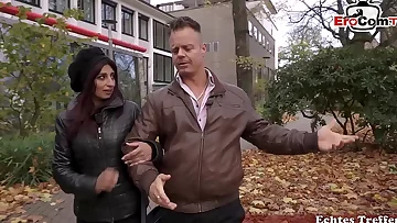 german couple in enjoy with arab turkish woman without condom