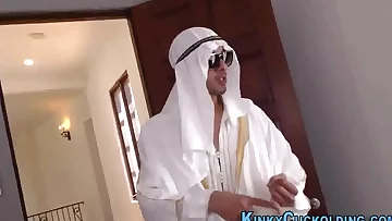 Arab wife rides black dicks