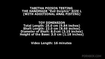 Tabitha Poison Testing The Handmade Dolphin Size L &lpar;With Extra Anal Fisting&rpar; TWT102
