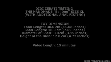 Didi Zerati Testing The Handmade Balldog Size XL &lpar;With Extra Anal Fisting&rpar; TWT141