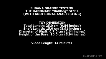 Subana Grande Inspecting The Handmade Balldog Size L &lpar;With Additional Anal Fisting&rpar; TWT174