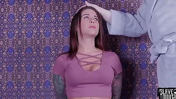 Inked gimp  throat fucked