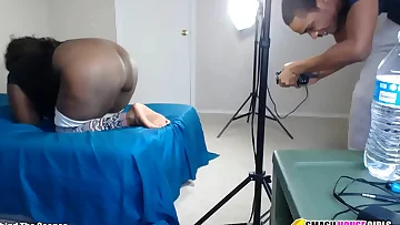 Renee Takes a Call While Filming Porn