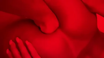 Monika Fox Sloppy Blowjob & Fisting In Red Room