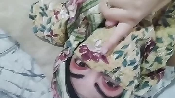 Hijab Horny Arab MILF Wifey Drains Squirting Pussy To Wet Orgasm While Husband Praying In Other Room