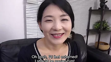 Mature Japanese woman happiest day ever via JAV debut