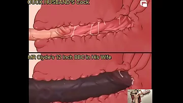 Mr Clyde's 12 Inch BBC Vs Cuckold Hubbies Cock