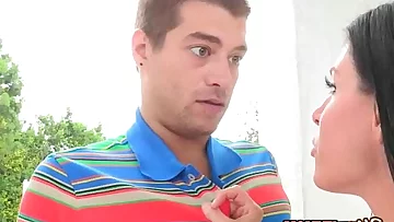 Teenie Lola Foxx and step-mother Kendra Lust hot threesome