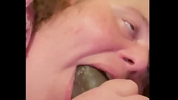 Big mouth sloppy head gobbling my dick and nads