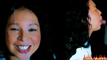 Shared Wife&colon; Hotwife shared by her husband to pay off gambling debts with her boss&period; The latina slut ends up with all the cum on her face and very happy to savour the ball butter and be used