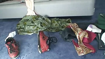 Lonely granny pleases a totally stranger