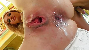 All Internal Two good-sized loads stuffed into Eleonors cute tight ass