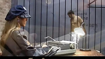 Crazy blondes bangs a handsome male in the prison