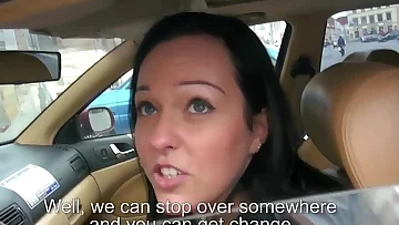 Real euro babes creampie in her cab