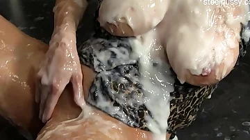 Busty student   extreme gang bang