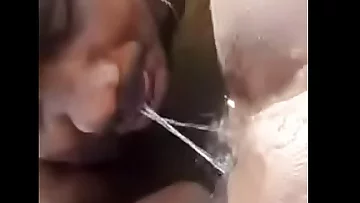 Desi Randi slurps and deepthroats slit with noisy yelling