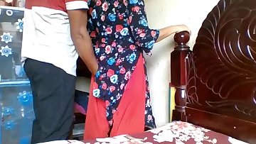 Indian step sister in law astonished by her stepbro