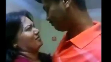 Indian aunty super-hot smooch
