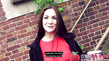 Point of view PICKUPS тЦ║ German Dark haired Pummeled In Van &lpar;PUBLIC&rpar; тЧД LULLU GUN