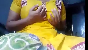 BD Vabi flashing & pressing her boobs-Part01